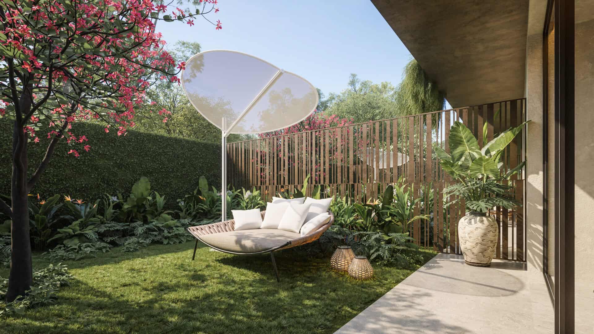 LUXURIOUS 1 BEDROOM GARDEN STUDIO FOR SALE LEASEHOLD IN PERERENAN BE-1159 